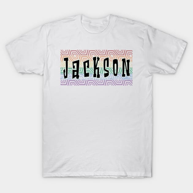 LGBTQ PATTERN AMERICA JACKSON T-Shirt by Zodiac BeMac